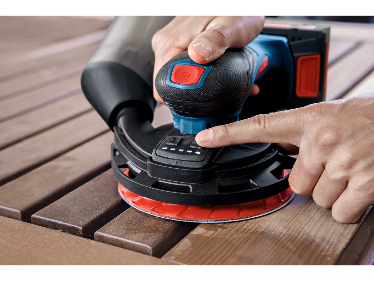 Ponceuse orbitale sans-fil EXEX18V-150-5 BOSCH solo L-BOXX